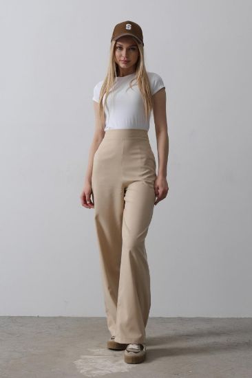Beli Yarım Lastikli Palazzo Pantolon - Camel resmi
